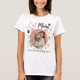 Benutzerdefiniertes Katzen-Mama-T-Shirt mit Foto T-Shirt