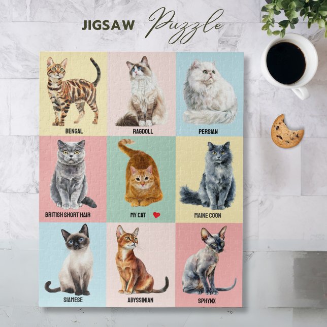 Benutzerdefiniertes Katzen-Rasse-Puzzle – Fügen Si Puzzle (Custom Cat Breed Puzzle – Add Your Own Cat)
