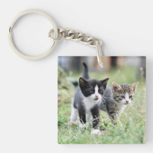 Benutzerdefiniertes Katzenfoto-Andenken Schlüsselanhänger