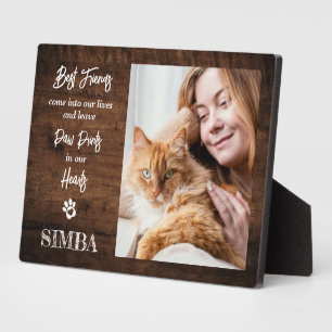 Benutzerdefiniertes Katzenfoto-Tiergedächtnis Fotoplatte