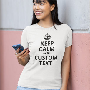Benutzerdefiniertes Keep Calm - Personalisierter S T-Shirt