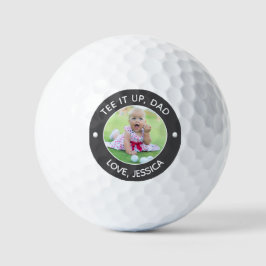 Benutzerdefiniertes Kind Foto T-Shirt Es Up Vater  Golfball