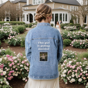 Benutzerdefiniertes Kinderfoto Braut Zum Hochzeits Jeansjacke