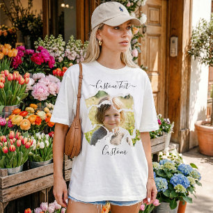 Benutzerdefiniertes Kinderfoto einprägsames Retro T-Shirt