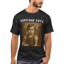 Benutzerdefiniertes Kinderfoto & Jahr Vintage Pers