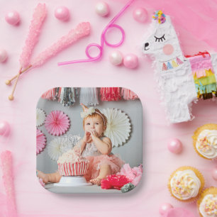 Benutzerdefiniertes Kindergeburtstag-Foto Pappteller