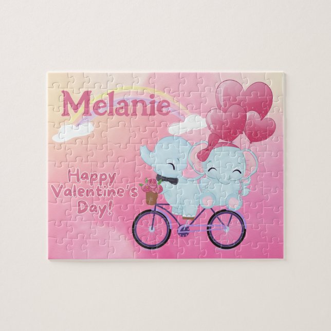 Benutzerdefiniertes Kindername Valentinstag Puzzle (Horizontal)