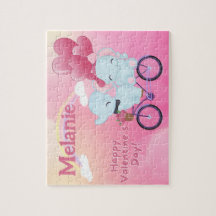 Benutzerdefiniertes Kindername Valentinstag Puzzle