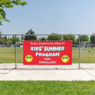 Benutzerdefiniertes Kirchensommerprogramm Sonnensc Banner