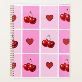 Benutzerdefiniertes Kirschherz Karomuster Planer