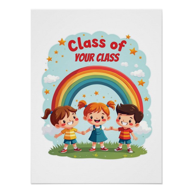 Benutzerdefiniertes Klassenraumdesign für Kinder Poster (Vorderseite)