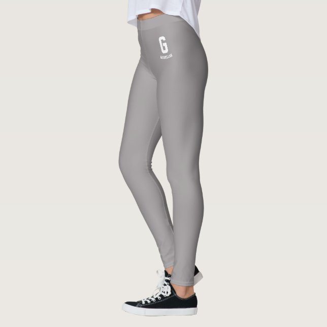 Benutzerdefiniertes Klassisches Heather-Grau mit S Leggings (Links)