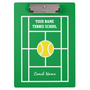Benutzerdefiniertes Klemmbrett für Tennisschul-Tra