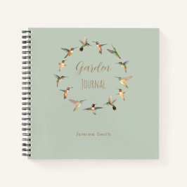 Benutzerdefiniertes Kolibris-Gartenjournal Notizbuch