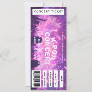 Benutzerdefiniertes Konzert-Ticket-Geschenk DIY-Ev Einladung