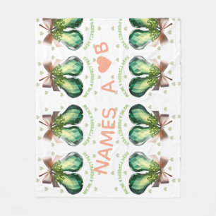 Benutzerdefiniertes Kristall Valentinstag Geschenk Fleecedecke