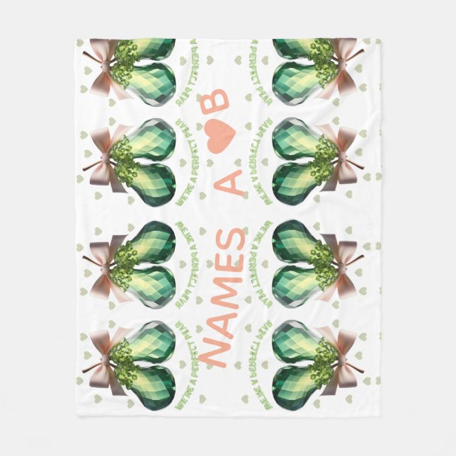 Benutzerdefiniertes Kristall Valentinstag Geschenk Fleecedecke (Vorderseite)