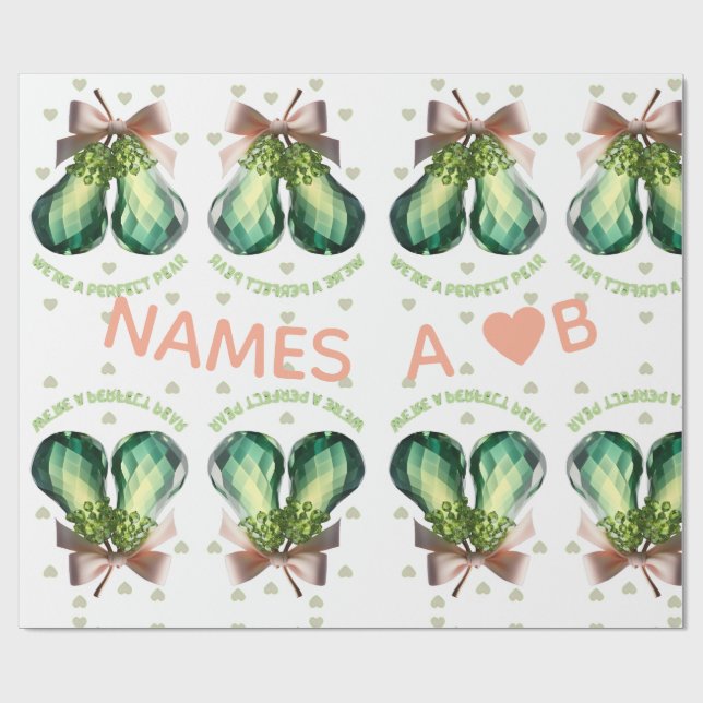 Benutzerdefiniertes Kristall Valentinstag Geschenk Geschenkpapier (Flach)