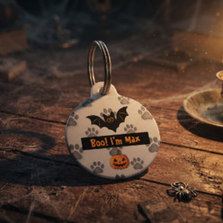 Benutzerdefiniertes Kürbis-Hund-Halloween-Boo-Crew Haustiermarke