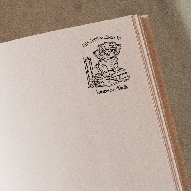 Benutzerdefiniertes Labrador-Puppy-Buchzeichen Gummistempel (Von Creator hochgeladen)