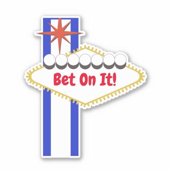 Benutzerdefiniertes Las Vegas Style-Zeichen Aufkleber (Vorderseite)