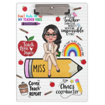 Benutzerdefiniertes Lehrer-Clip-Board – Geschenk z