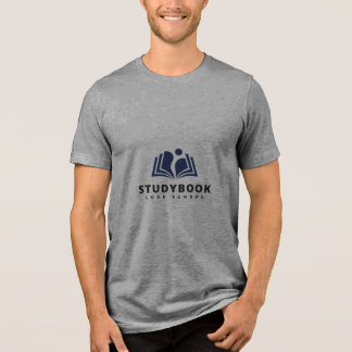 Benutzerdefiniertes Lehrerbuch-Logo Graues T-Shirt Tri-Blend Shirt