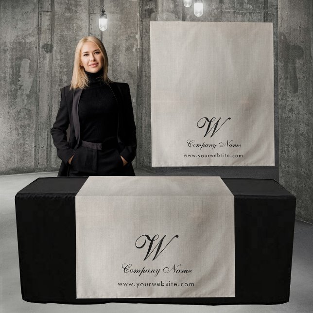 Benutzerdefiniertes Leinentisch-Läufer-Banner-Scri Wandteppich (Custom Linen Business Table Runner Banner Script Tapestry)