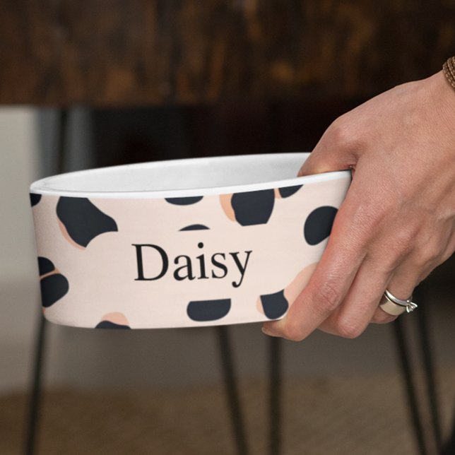 Benutzerdefiniertes Leopard Print Hund-Foto mit Na Napf (Von Creator hochgeladen)