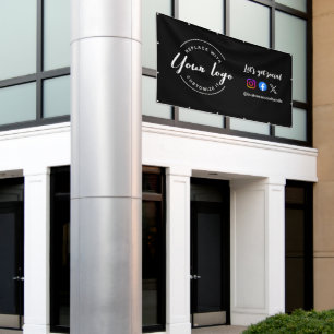 Benutzerdefiniertes Let's Get Social Media Website Banner