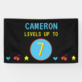 Benutzerdefiniertes Level Up Video Gamer 7. Geburt Banner