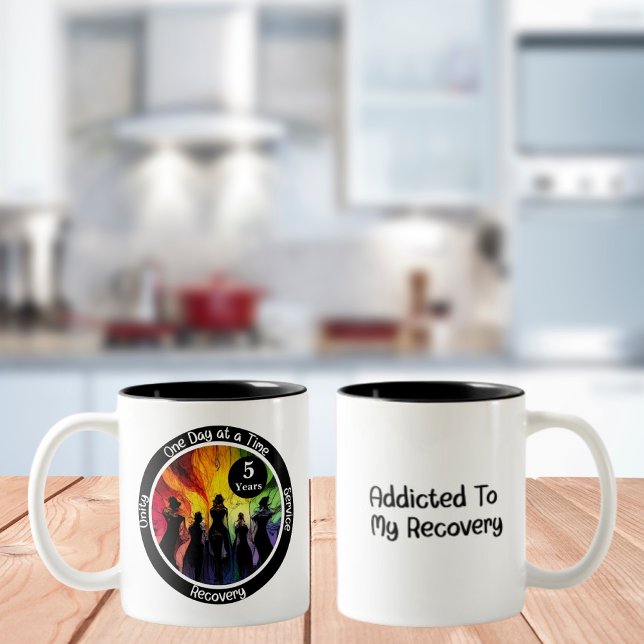 Benutzerdefiniertes LGBTQ Hexy-Erholung-Meilenstei Zweifarbige Tasse (Von Creator hochgeladen)
