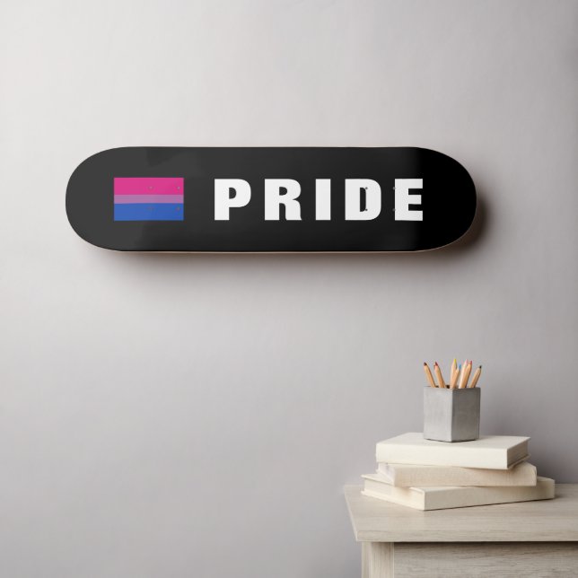 Benutzerdefiniertes LGBTQ-Rainbow Bisexuelles Prie Skateboard (Wandkunst (Horz))