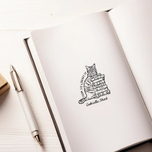 Benutzerdefiniertes Library-Cat-Buchzeichen Gummistempel
