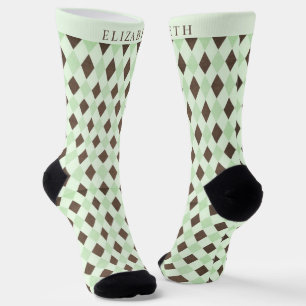 Benutzerdefiniertes Licht Pastell Grün Pastell Arg Socken