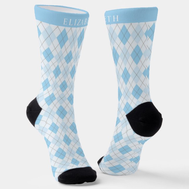 Benutzerdefiniertes Licht, weiches, helles Blau, A Socken (Gewinkelt)