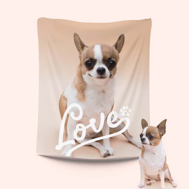 Benutzerdefiniertes Liebe PW-Print-Hund-Lover-Foto Fleecedecke (Von Creator hochgeladen)