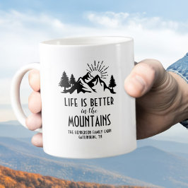 Benutzerdefiniertes LIfe ist besser in Mountains F Kaffeetasse