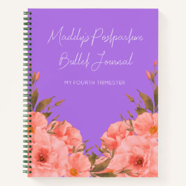 Benutzerdefiniertes lila Blumen Bullet Journal für Notizbuch
