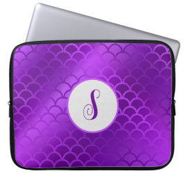 Benutzerdefiniertes lila Mermaid-Schema Laptopschutzhülle