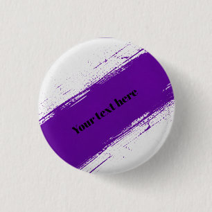 Benutzerdefiniertes lila-weißes Typografie-Design Button