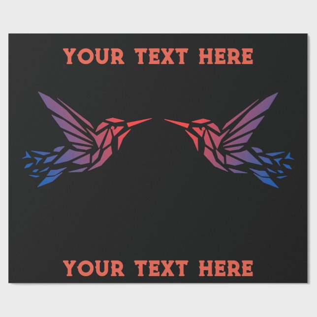 Benutzerdefiniertes Links Foto- oder Rechtes Vogel Geschenkpapier (Flach)