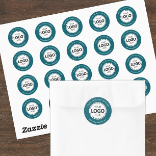 Benutzerdefiniertes Logo / Aquamarines Rundklemmbl Runder Aufkleber