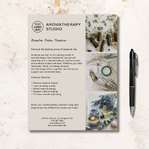 Benutzerdefiniertes Logo Aromatherapie Spa Werbeun Flyer