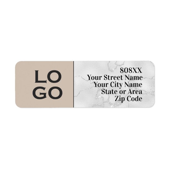 Benutzerdefiniertes Logo auf Beige & Marmor (Vorne)