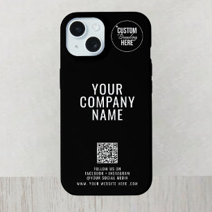 Benutzerdefiniertes Logo auf der Rückseite Social iPhone 15 Hülle
