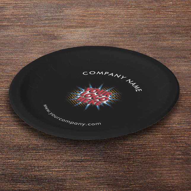 Benutzerdefiniertes Logo, benutzerdefinierter Text Pappteller (Von Creator hochgeladen)