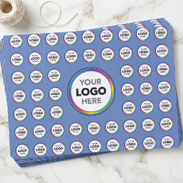 Benutzerdefiniertes Logo Blau Branding - Verpackun Seidenpapier