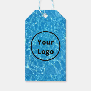 Benutzerdefiniertes Logo blaues Wasser texturiert Geschenkanhänger