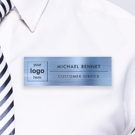Benutzerdefiniertes Logo Blue Beruflich Business Namensschild